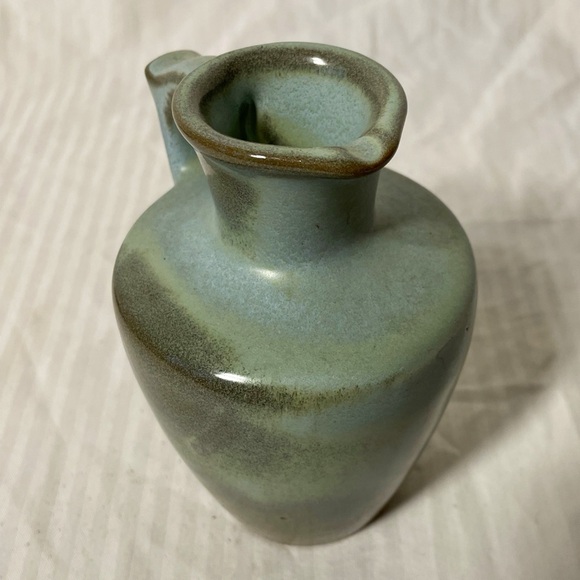 Elegant Ceramic Frankoma Vase/pitcher in Green and Brown - Picture 6 of 8